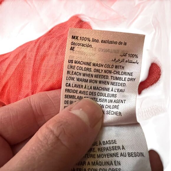 Charter club 100% linen embroidered blouse - Picture 4 of 9